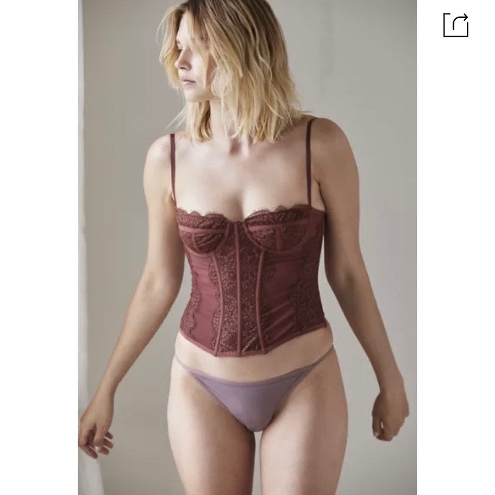 Urban Outfitters Out From Under Modern Love Corset - Chocolate - Picture 12 of 12
